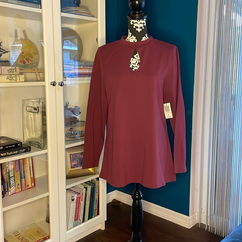 NWT Torrid Long Sleeve Mock Neck Open Back Top Size 2​​